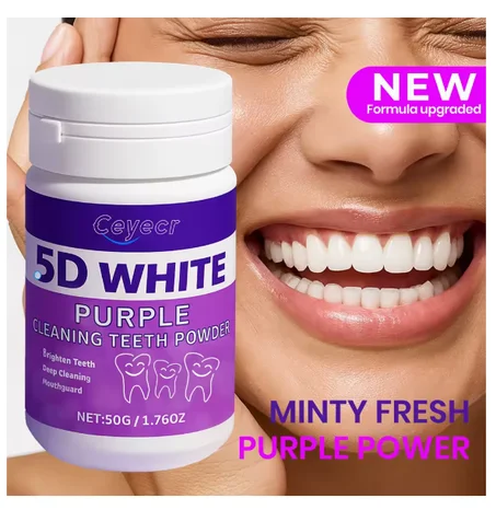 مسحوق تبييض الاسنان