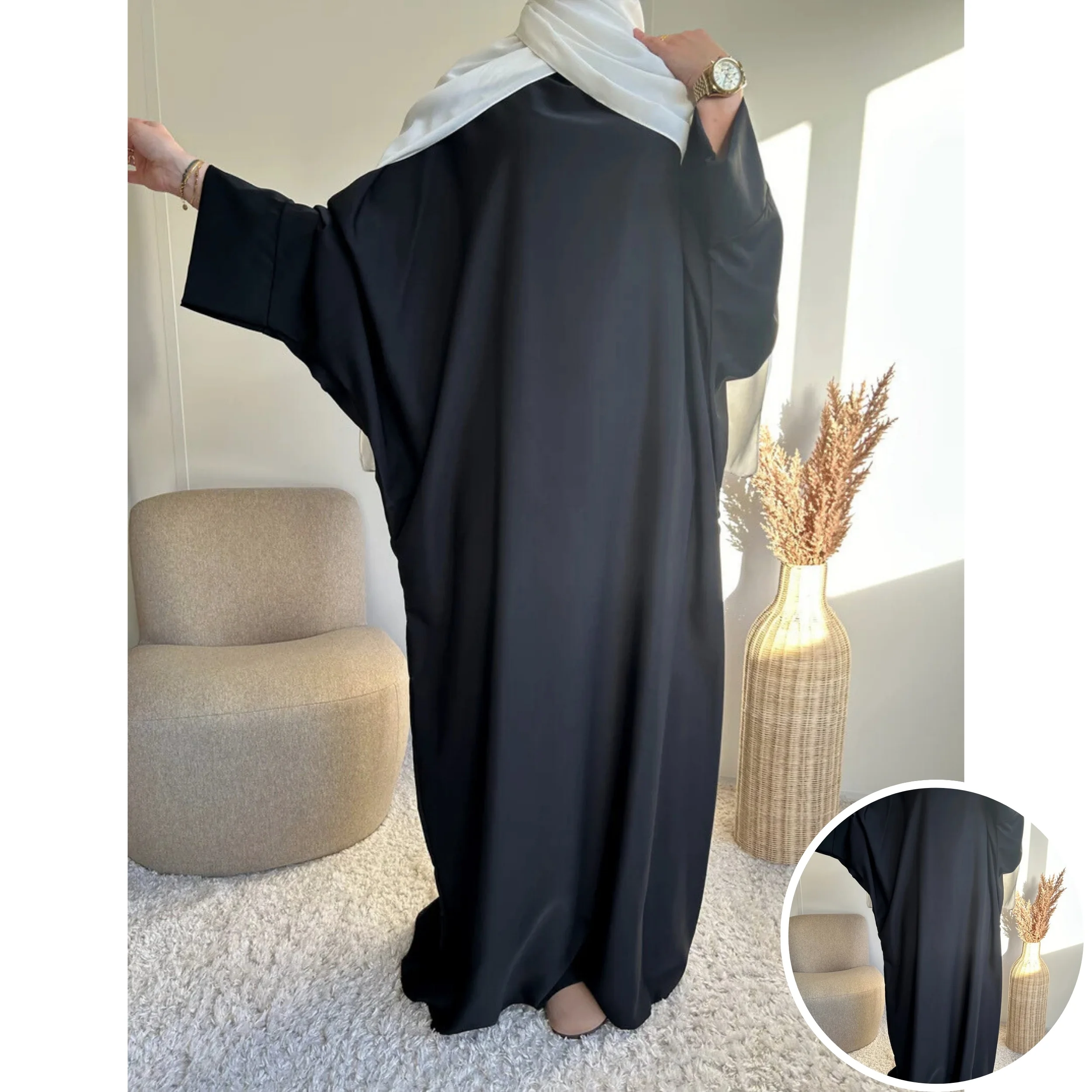 عبائة اسراء ثوب الكريب الممتاز