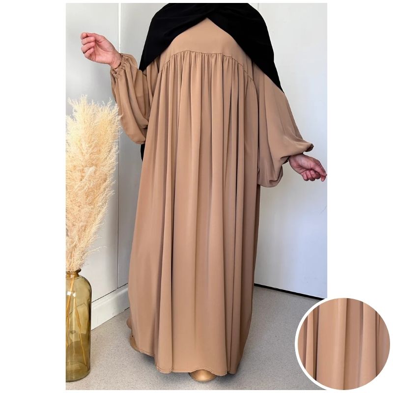 عبائة سترة المصنوع من ثوب الكريب الممتاز ناعم الملمس