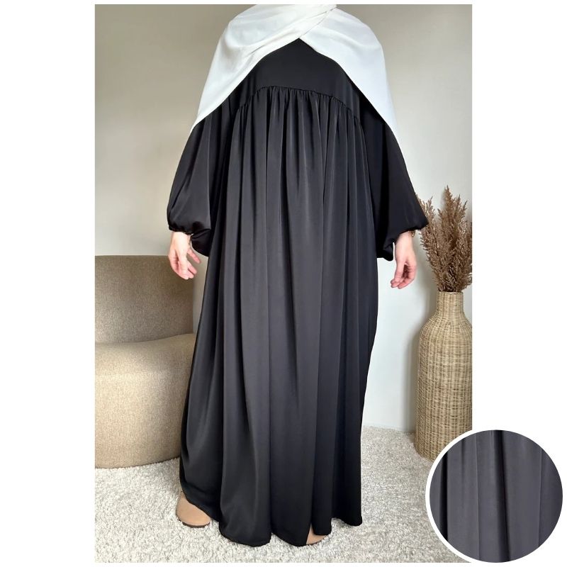 عبائة سترة المصنوع من ثوب الكريب الممتاز ناعم الملمس