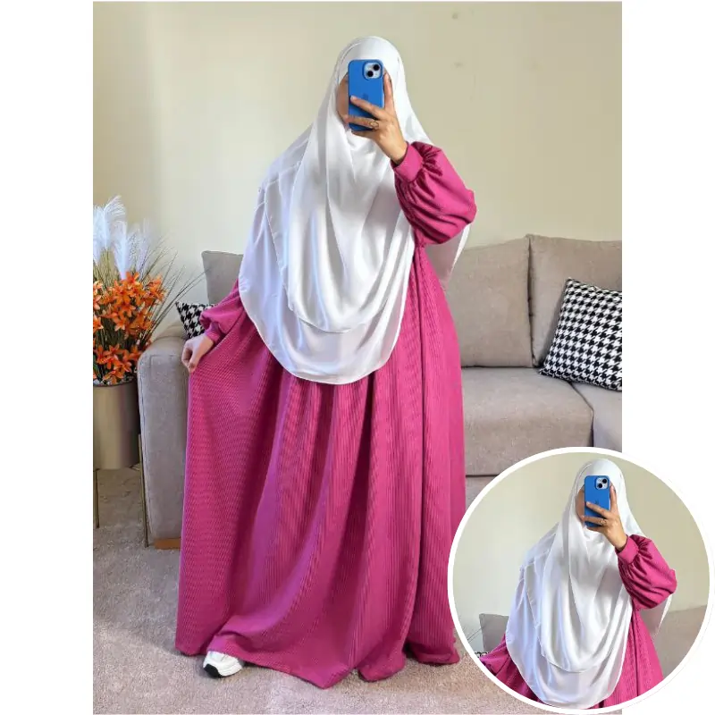 طقم فستان ملك من القطيفة الفاخرة مع حجاب لكرا