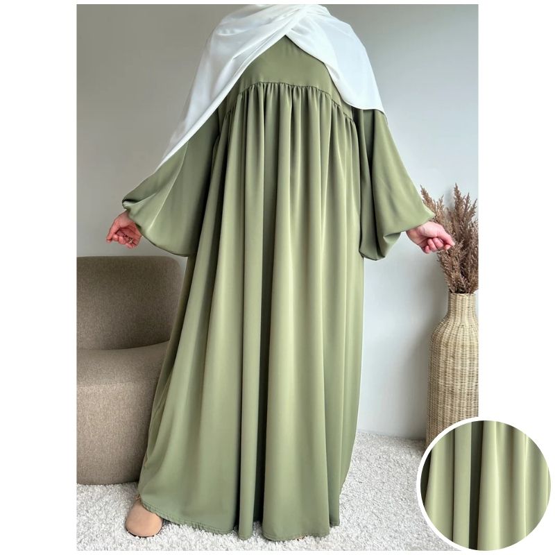 عبائة سترة المصنوع من ثوب الكريب الممتاز ناعم الملمس