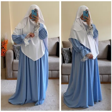 حجاب مظلة بثوب الكريب الممتاز