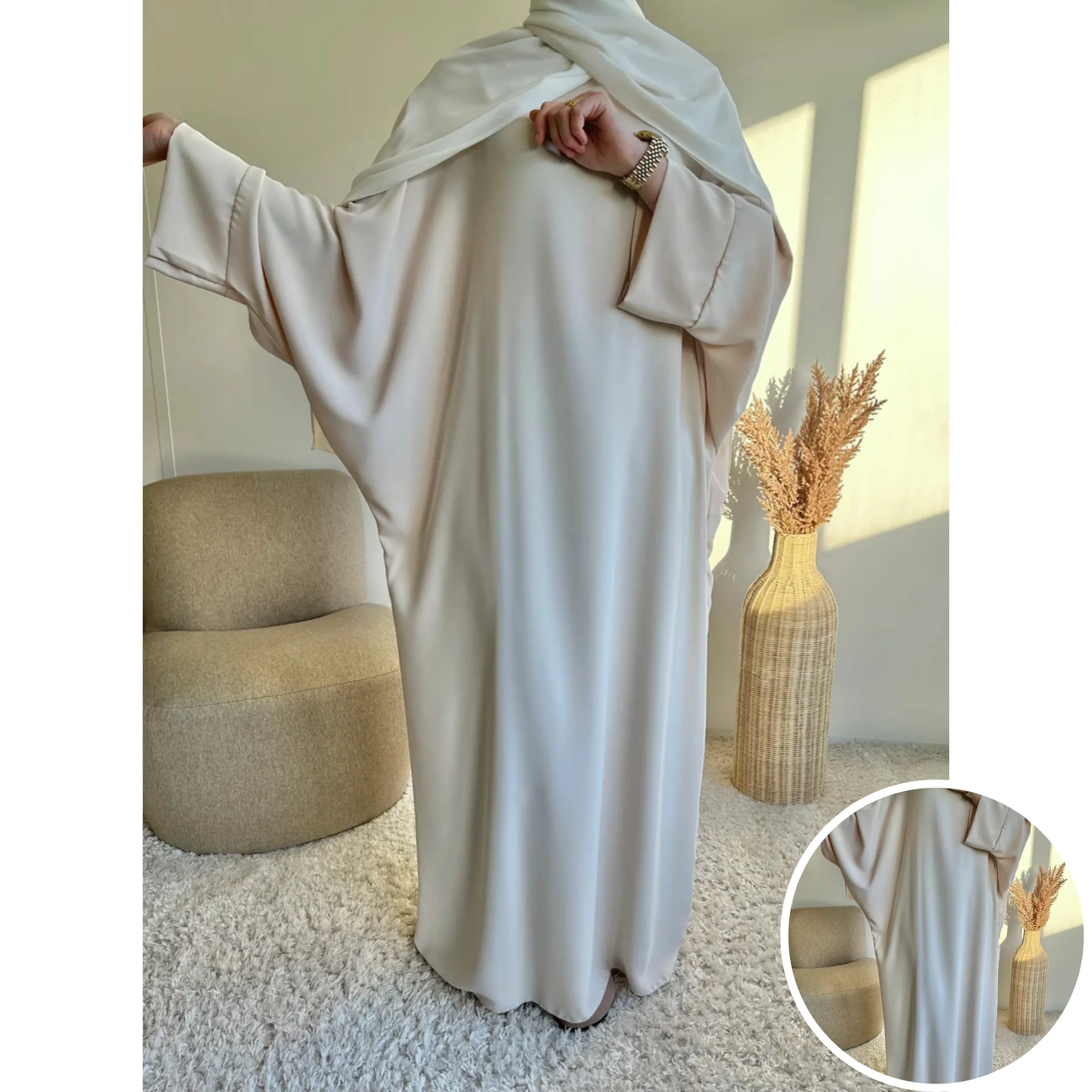 عبائة اسراء ثوب الكريب الممتاز