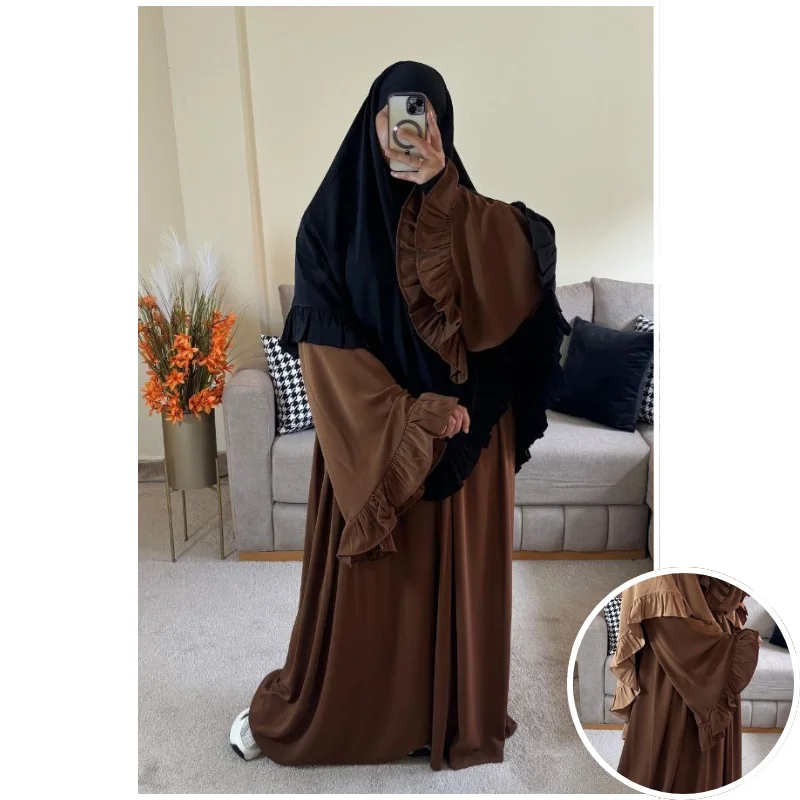 فستان فلة بثوب الكريب الممتاز