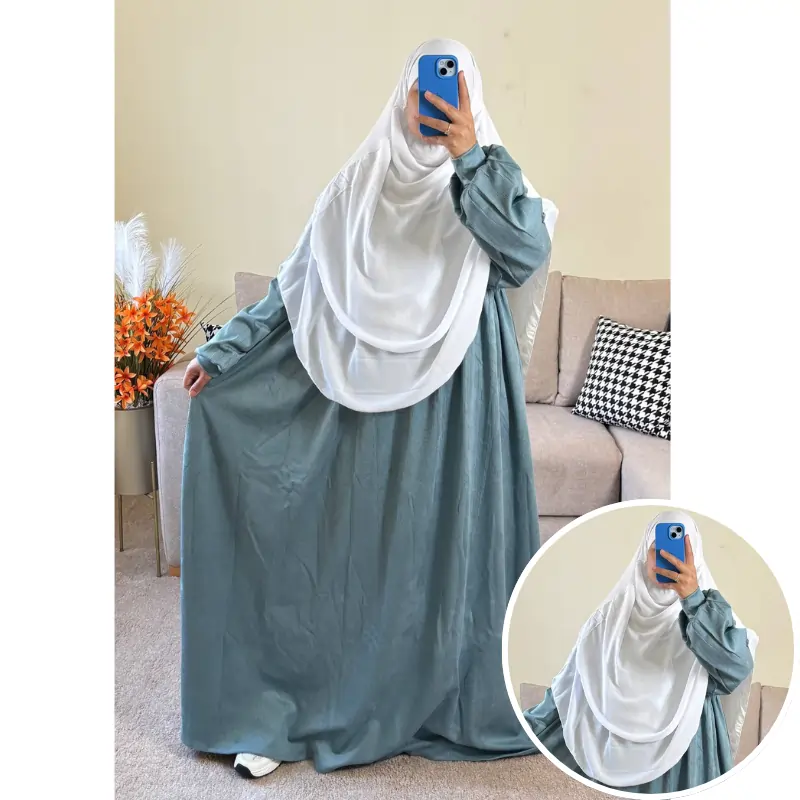 طقم فستان ملك من القطيفة الفاخرة مع حجاب لكرا