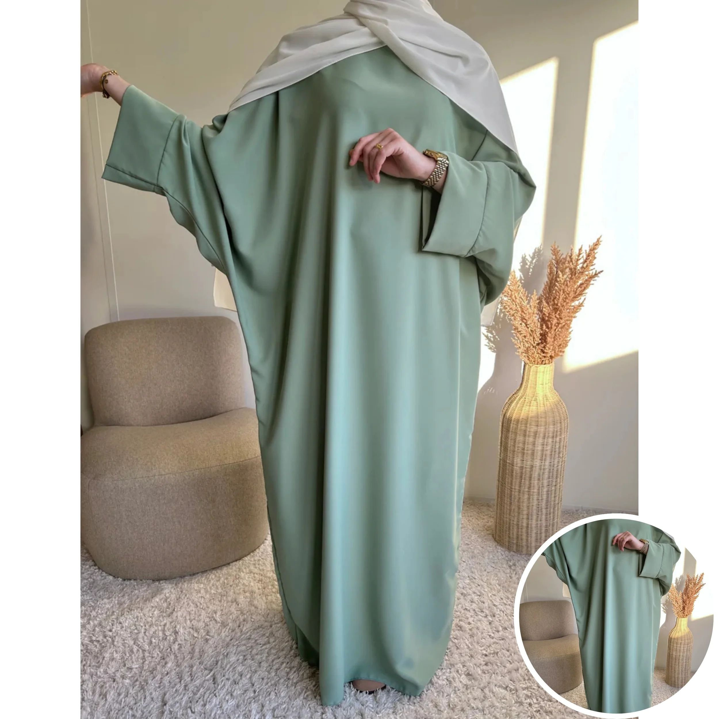 عبائة اسراء ثوب الكريب الممتاز