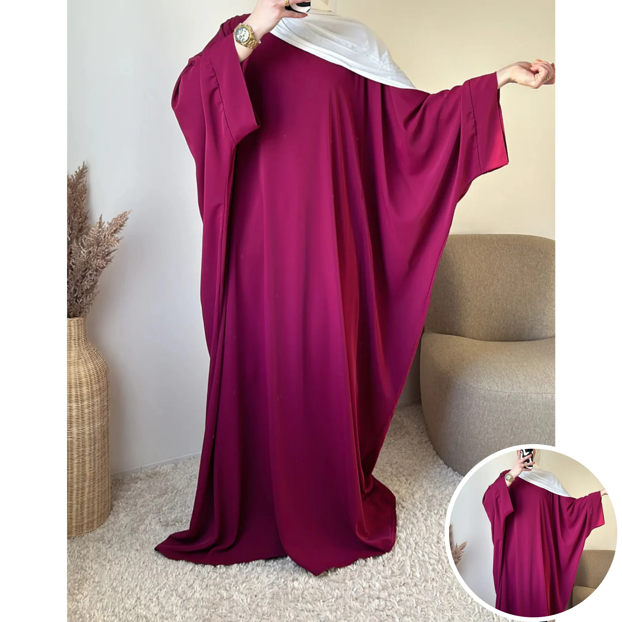 عبائة اسراء ثوب الكريب الممتاز