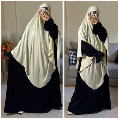 حجاب فتحة اليد بثوب الكريب الممتاز