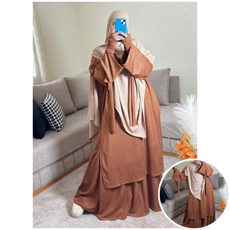 كراميل\حجاب عفة بيج غامق درجة