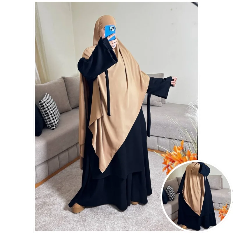 أسود\حجاب عفة كراميل