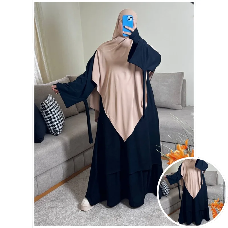 أسود\حجاب عفة بيج غامق درجة