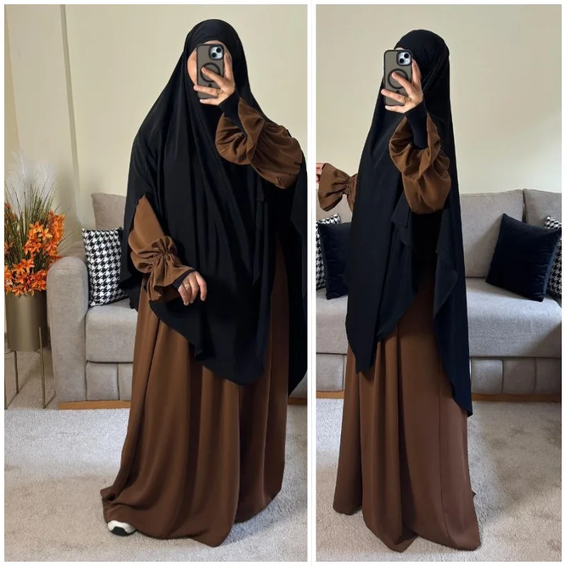 فستان أميرة بني/حجاب فتحة يد أسود