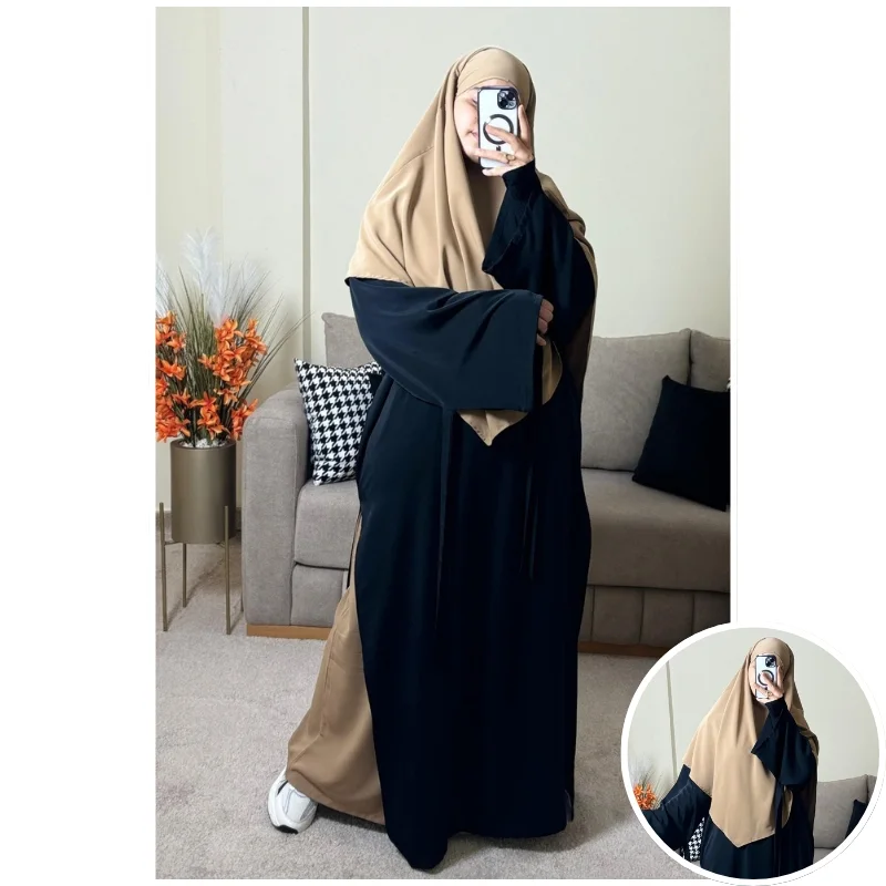 أسود/تنورة حجاب كراميل