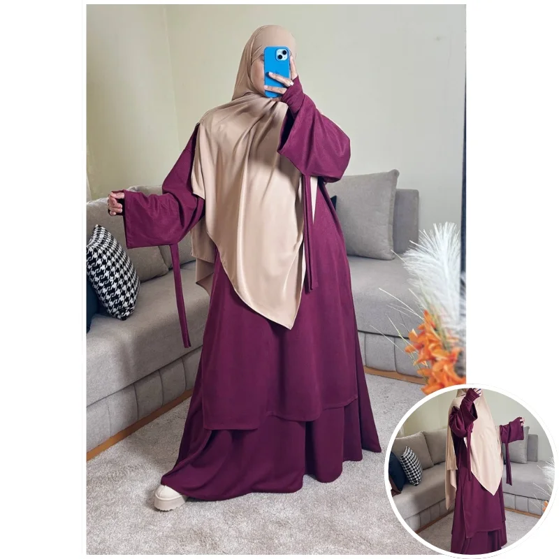 كرونة\حجاب عفة بيج غامق درجة