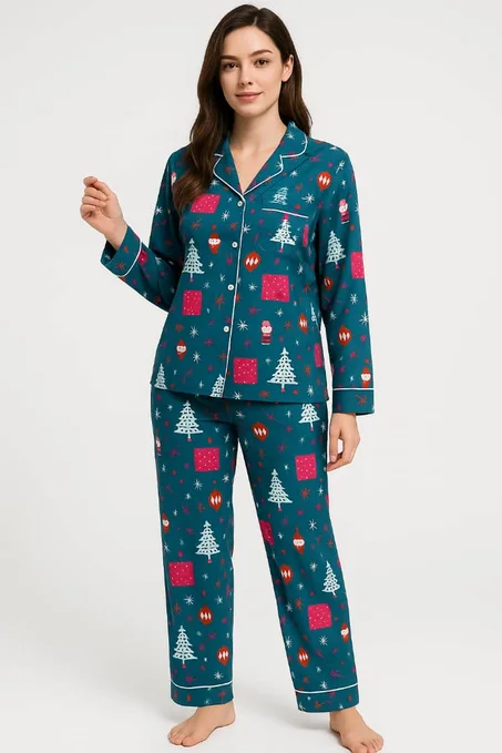 بيجاما الخريف المريحة – أزياء منزلية عصرية دافئة للنساء