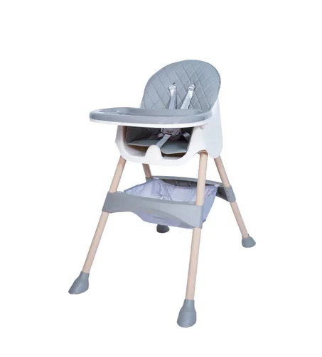 CHAISE HAUTE PRESTIGE REGLABLE GRIS – MON BÉBÉ