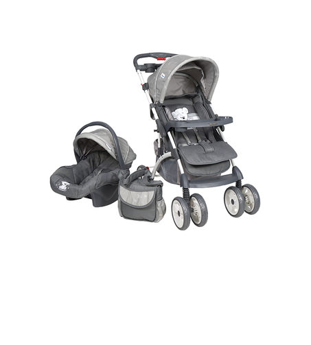 POUSSETTE RÉVERSIBLE + MAXI COSI + SAC A LANGER GRIS – MON BÉBÉ