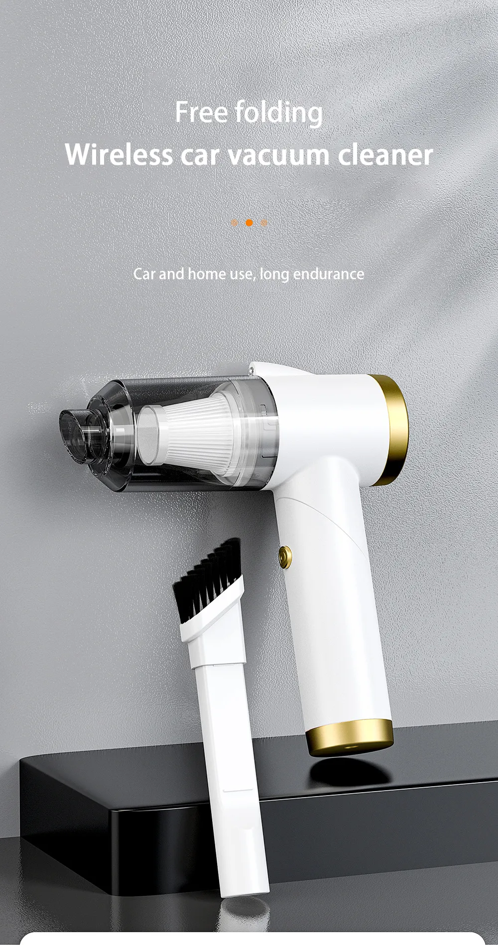 مكنسة كهربائية محمولة لاسلكية قوية للمنزل والسيارة