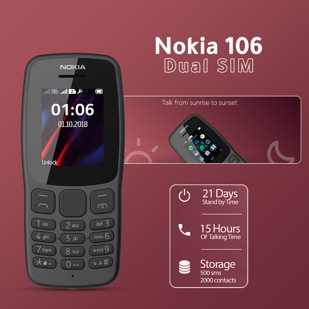 Nokia 106 Dual SIM + Smart Watch M4 band