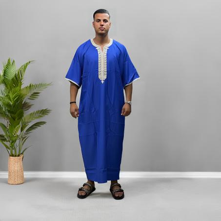 الجندورة المغربية الرجالية اللون ‏الازرق