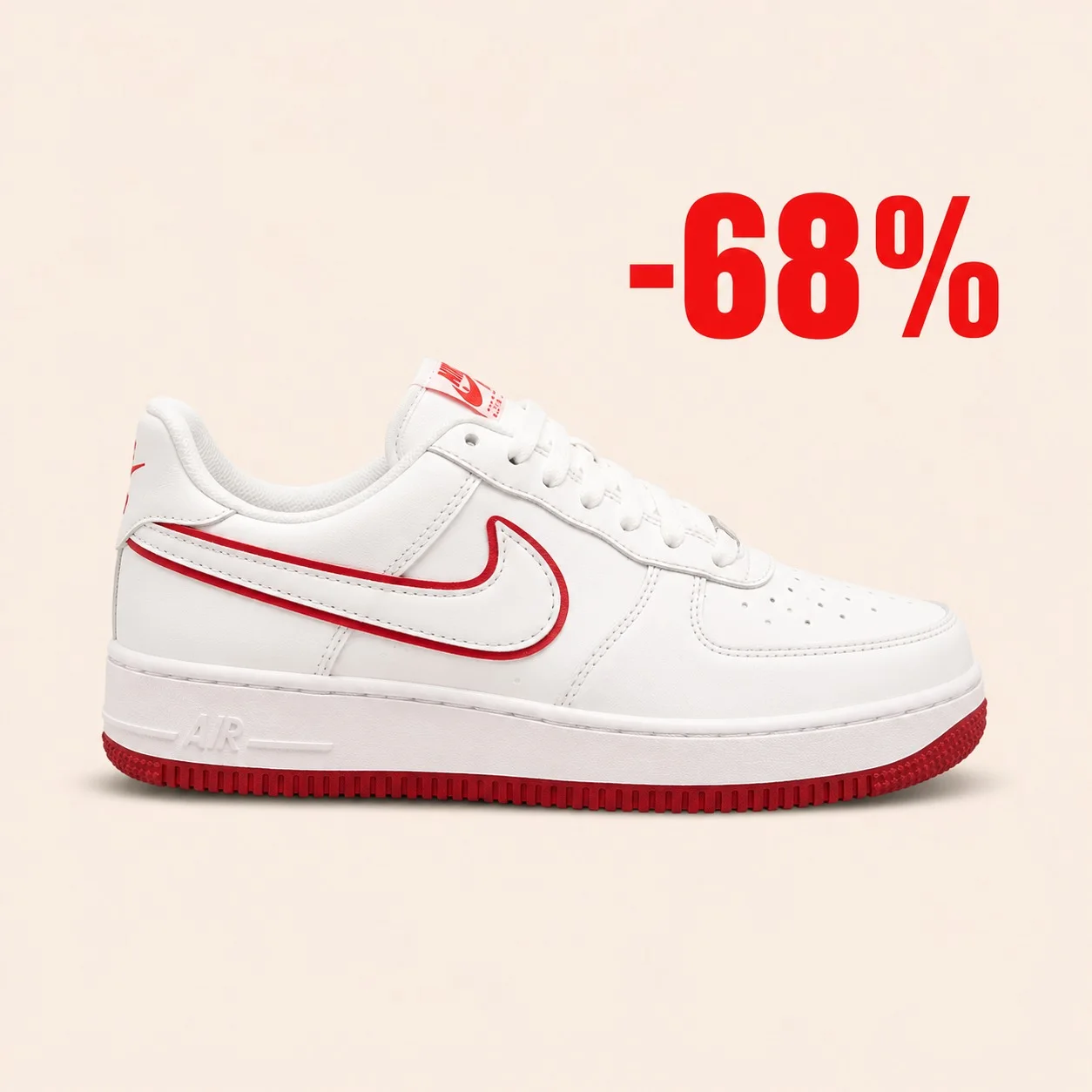 Air Force basket white & rouge
