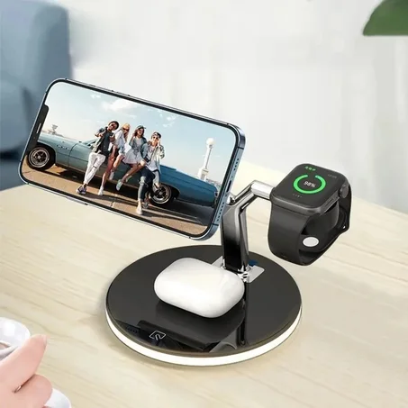 3 in 1 Wireless Charger -   شاحن لاسلكي 3 في 1