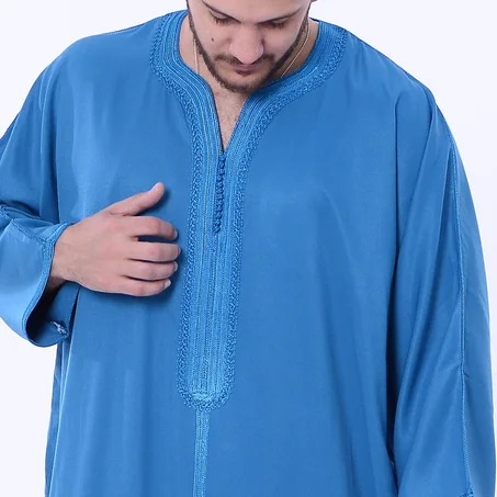 Gandoura Charga - Bleu canard