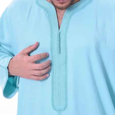 Gandoura Charga - Bleu turquoise