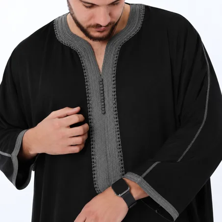 Gandoura Charga - Noir Gris