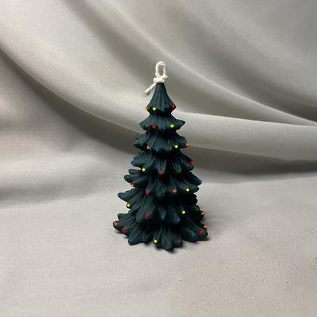 Bougie Sapin avec Guirlande Multicolore