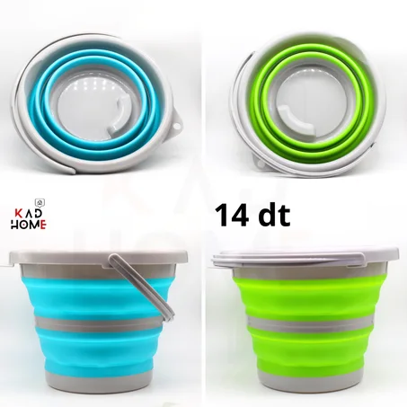 Seau pliable en silicone très pratique