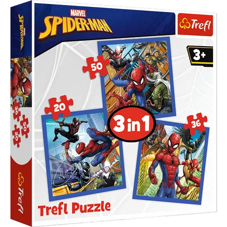 PUZZLE TREFL SPIDERMAN 3 EN 1