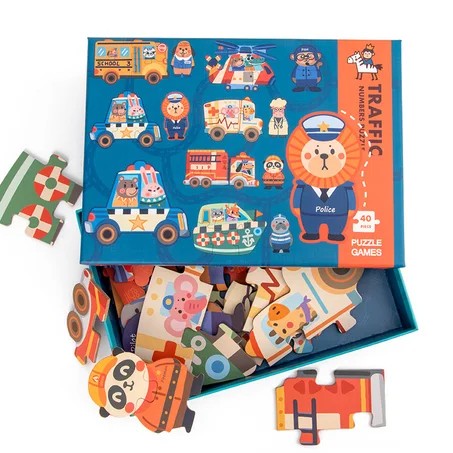PUZZLE DE VOITURE DU TRAFIC 40 PIÈCES