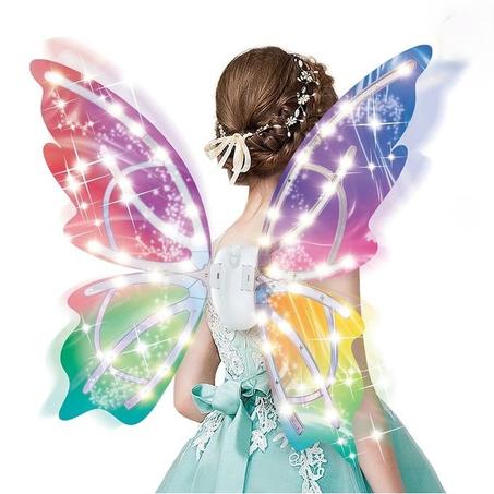 AILES DE PAPILLON ÉLECTRONIQUES COLORÉES, DÉCORATION ARRIÈRE, JOUET LUMINEUX LED D'ANGE