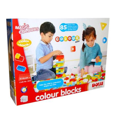 BLOCS DE CONSTRUCTION COULEUR DOLU - 85 PIÈCES