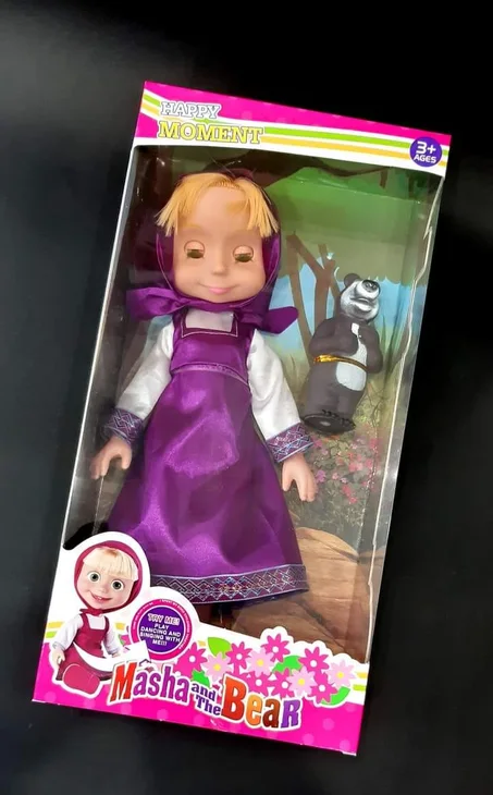 MASHA ET L'OURS POUPÉE COULEUR VIOLET