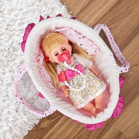 POUPON AVEC COUFFIN  ET ACCESSOIRES