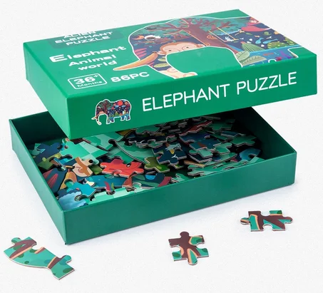 PUZZLE ÉLÉPHANT LION OU DINOSAUR