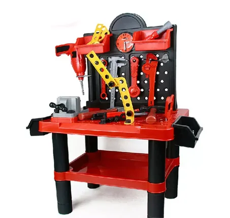 TABLE DE TRAVAIL, OUTILS ET ACCESSOIRES AVEC PERCEUSE, 54 PIÈCES