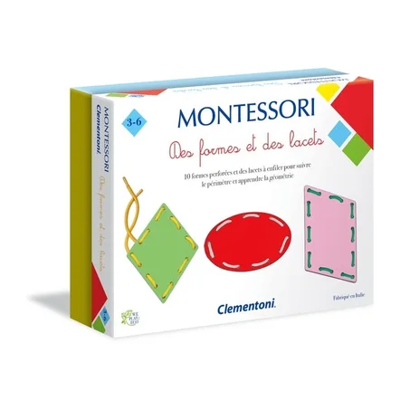 DES FORMES ET DES LACETS - MONTESSORI - CLEMENTONI
