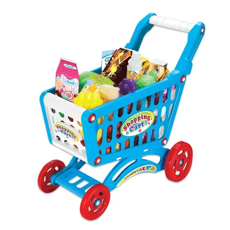 CHARIOT SUPERMARCHÉ 56 PIÉCES BLEU