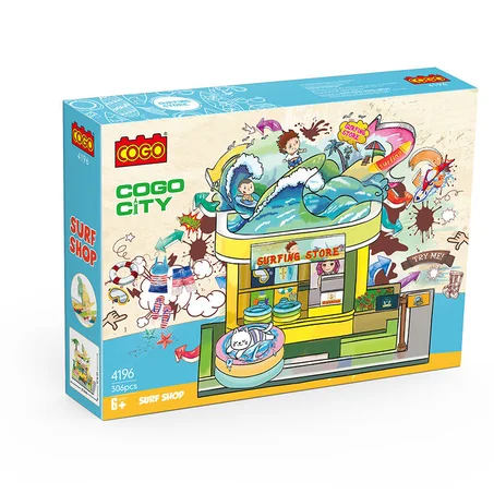 BLOCK DE CONSTRUCTION MAGASIN DE SURF 306 PIÈCES COGO