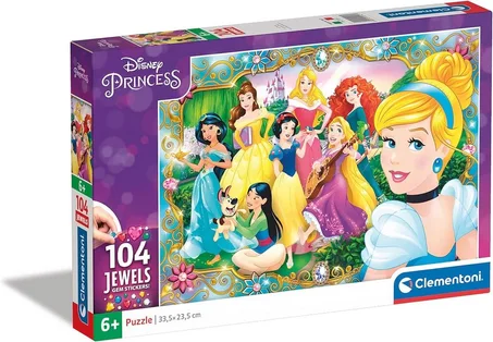 PUZZLE CLEMENTONI DISNEY PRINCESSE 104 BIJOUX