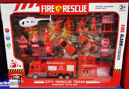 ENSEMBLE DE JOUETS DE POMPIERS