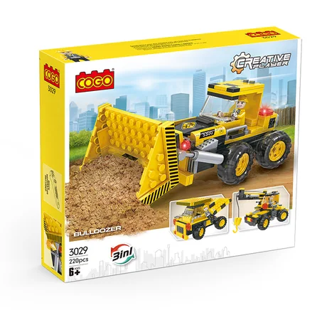 BLOCS DE CONSTRUCTION BULLDOZER COGO 3EN1 220 PIÈCES