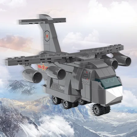 BLOCS DE CONSTRUCTION AVION CONVOYEUR Y-20 COGO 258PCS