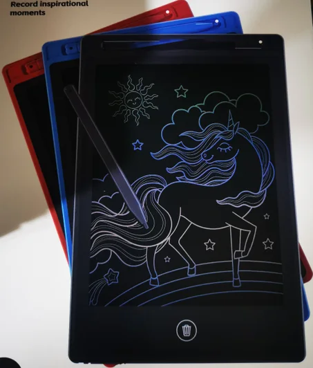 TABLETTE MULTICOULEUR AVEC STYLET POUR ÉCRITURE