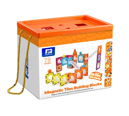 BLOCS DE CONSTRUCTION 3D ET DISQUES MAGNÉTIQUES COLORÉS - SET DE PISTES À BILLES ET DISQUES MAGNÉTIQUES COLORÉS