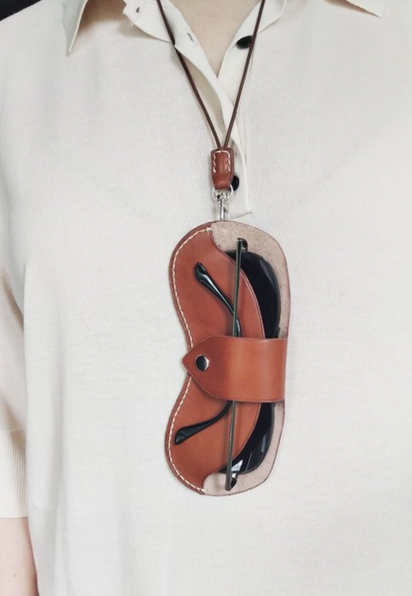 حافظة النظارات الجلدية الفاخرة و الشخصية